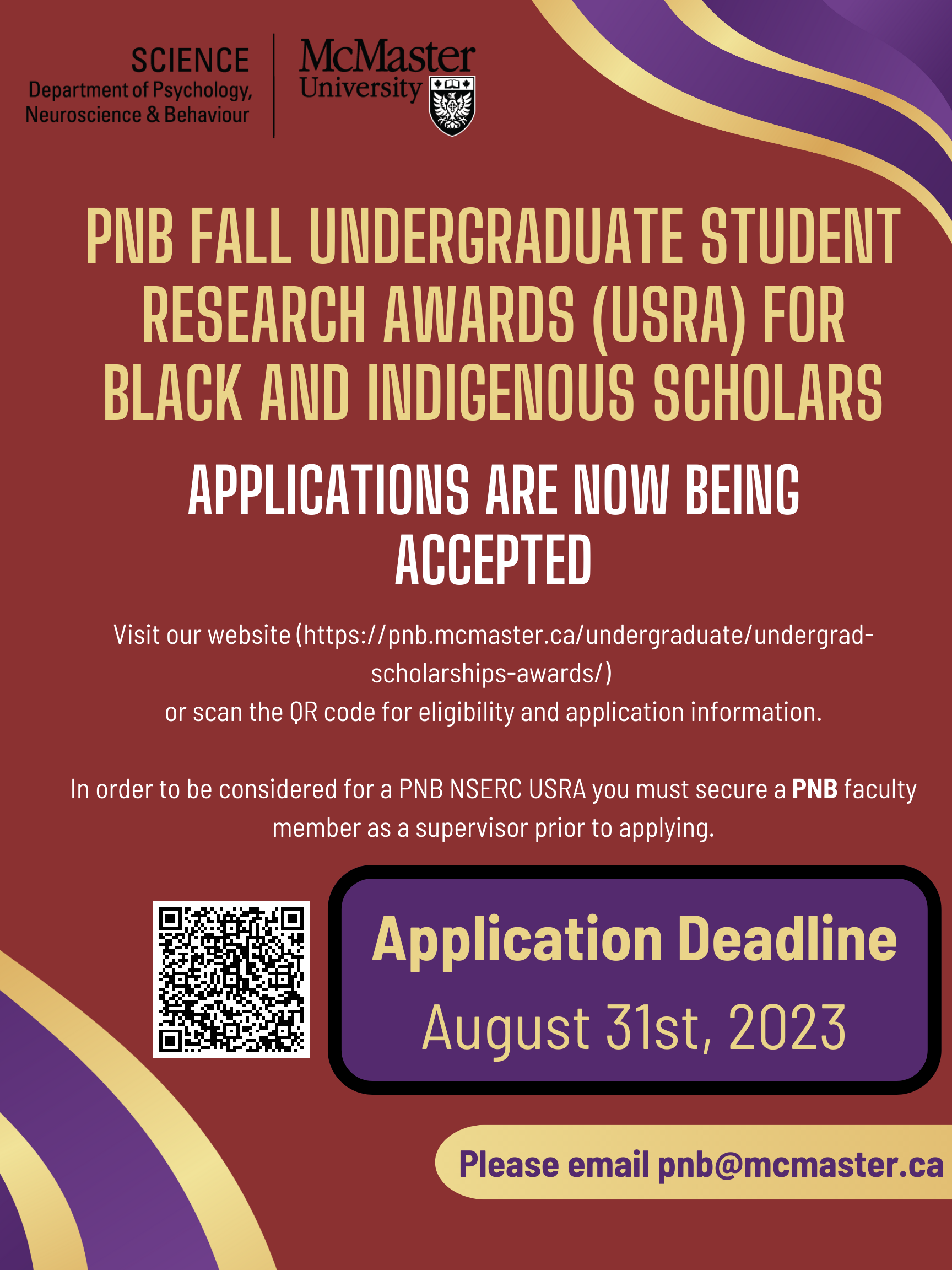 undergraduate student research award mcmaster