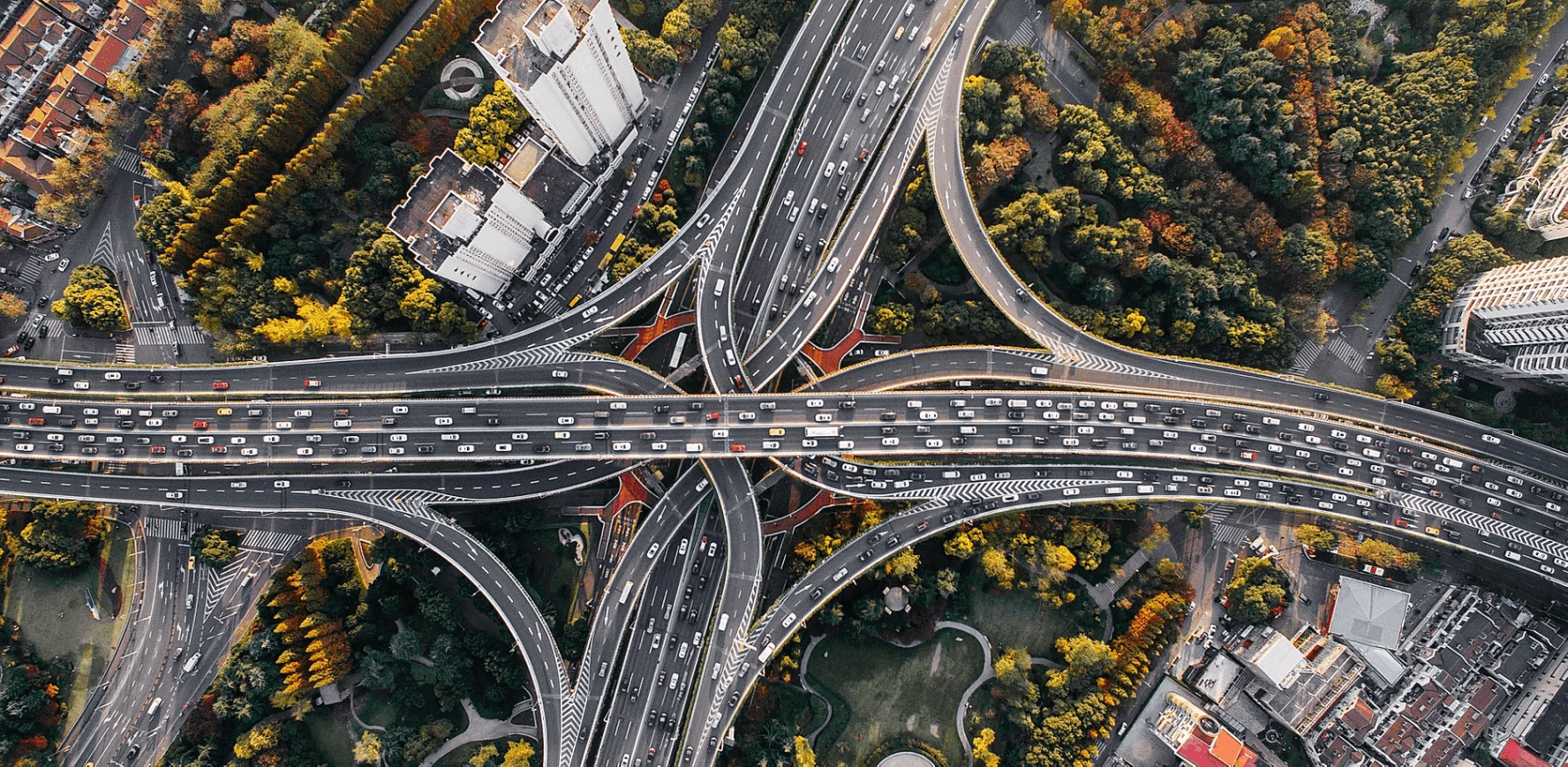 Aerial of a road